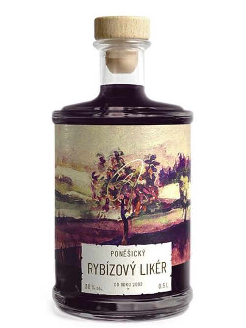 Lihovar Ponešice Ponešický rybízový likér 30% 0,5l