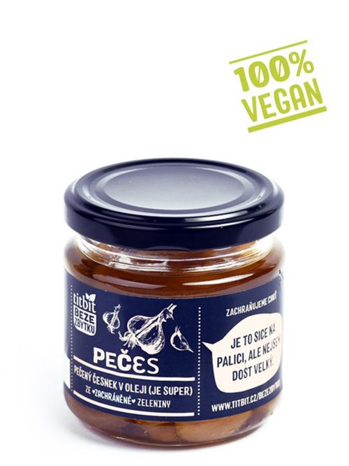 Titbit Pečes vegan – pečený česnek v oleji