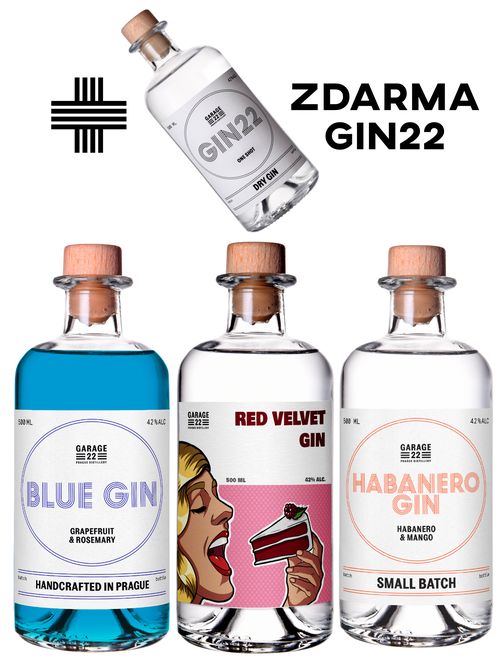 Garage 22 Blue, Habanero, Summer + Gin22 Zdarma